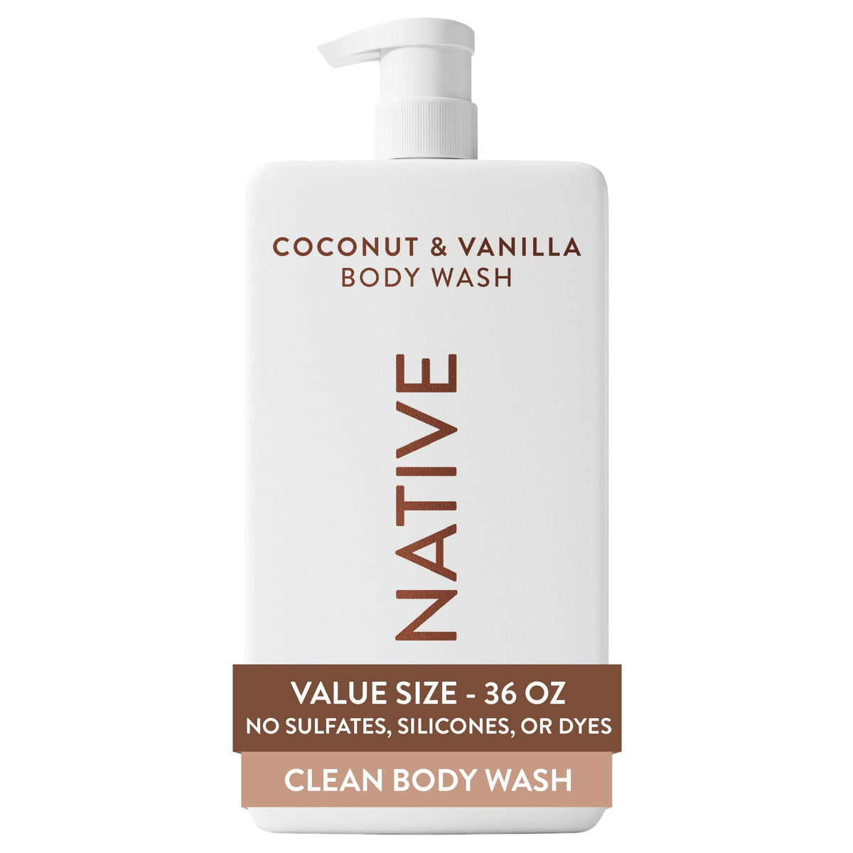 Native Sulfate Free Body Wash Contains Naturally Derived Ingredients | for Women & Men| Coconut & Vanilla, 36 oz 's Choice