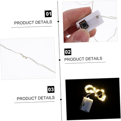 String Birthday Lighting Chain Battery Fairy Lights LED Wire Light Wall LED Fairy Light LED Meteor Lights Warm Light Lamp Wedding Decor LED Christmas Lights Black Plastic