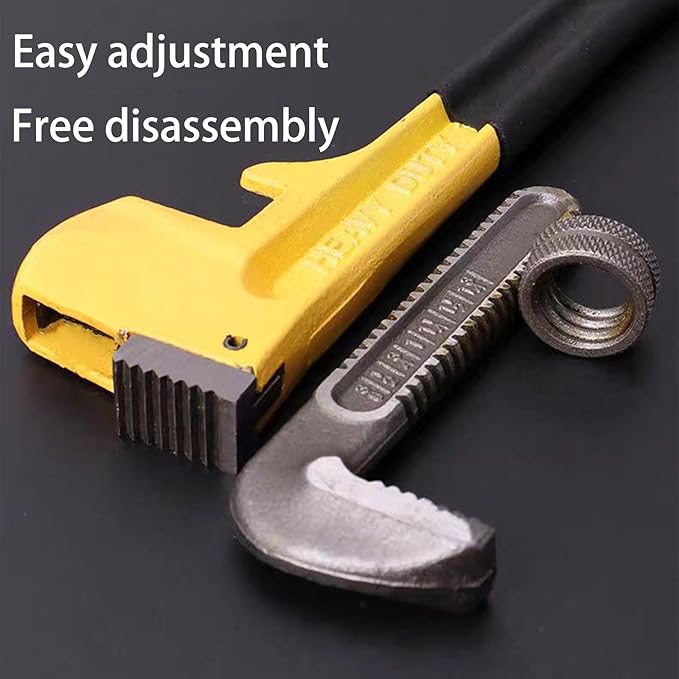 10" Pipe Wrench,Resistant to Loosening,Easy to Adjust,Anti-Slip Handle.