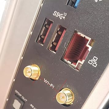 Dual Band WiFi Antenna for Asus Z390 Z490 X570 Motherboard 2T2R, 2.4G5G WiFi6e Antenna with Extension Cable, Magnetic