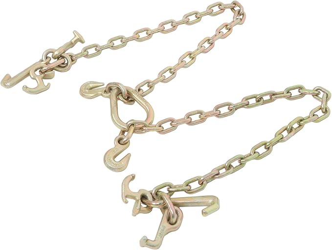 GXYWADY 5400 LBS 70 Chain Tow Chain Grade V-Bridle with RJT Cluster Hooks 516 Short Pitch Chain Replacement for Tow Truck Winch Cable Pull Wrecker