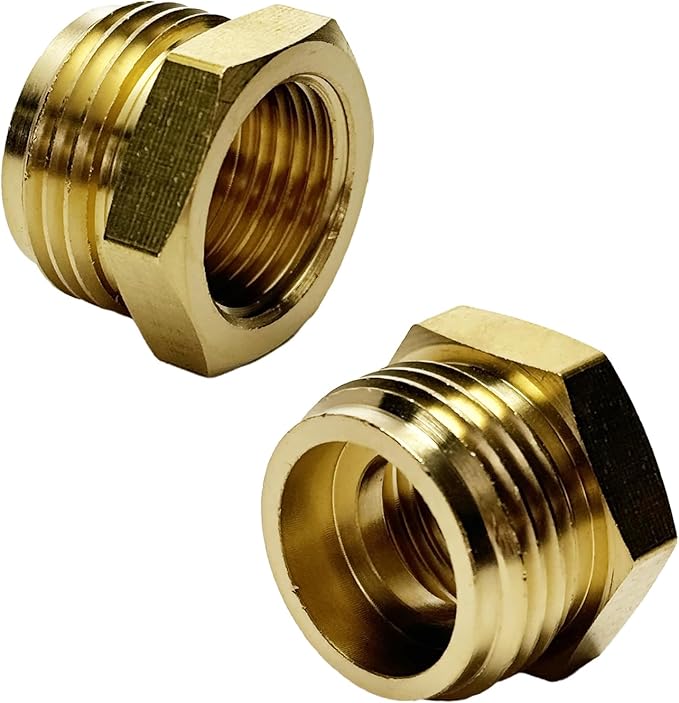 Shower Hose Adapter, Garden Hose Adapter, Shower Head Hose Adapter, Brass Garden Hose Fitting G12 Female to GHT 34 Male Adapter
