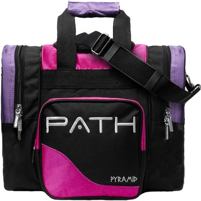 Pyramid Path Pro Deluxe Single Bowling Ball Tote Bowling Bag - Holds One Bowling Ball, One Pair of Bowling Shoes Up to Mens 15 Shoes and Accessories
