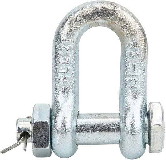 2T 3.25T 4.75T 6.5T Heavy Duty Anchor Shackle, Galvanized Alloy Steel, Corrosions and Wear, High Strength, for Maritime and Lifting Applications (2T)