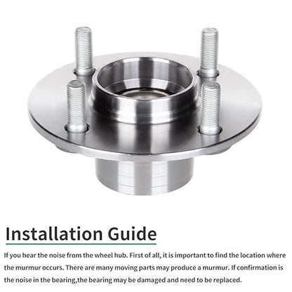 HICKS 512303 Rear Wheel Bearing Wheel Hub Assembly fit for 2000-2006 Nissan Sentra, 4 Lugs