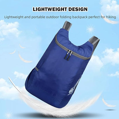 Kingsea Foldable Backpack, Lightweight and High Capacity Foldable Backpack for Travel, Camping, Hiking, Outdoor Sports, Dark Blue, Daypack Backpacks
