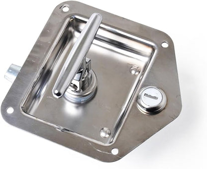 jojofuny Box Lock Safety Lock No Cover Included Stainless Steel T-Shape Handle Easy Install Holes Design