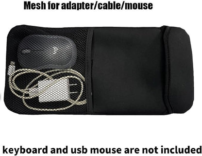 AF-WAN Soft Neoprene Case Storage Bag for Logitech MX Keys Mini Wireless Keyboard Storage Pouch Black