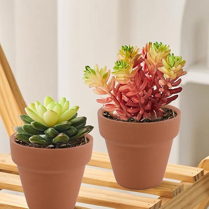 Mini Clay Pots, 24 Pcs 2" Terracotta Pottery Planters for Cactus, Succulents, Flowers DIY Crafts Home Kitchen Decor