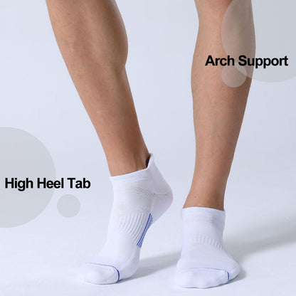 FITRELL Men's 5 Pack Ankle Running Socks Low Cut Cushioned Athletic Sports Socks 7-9/9-12/12-15