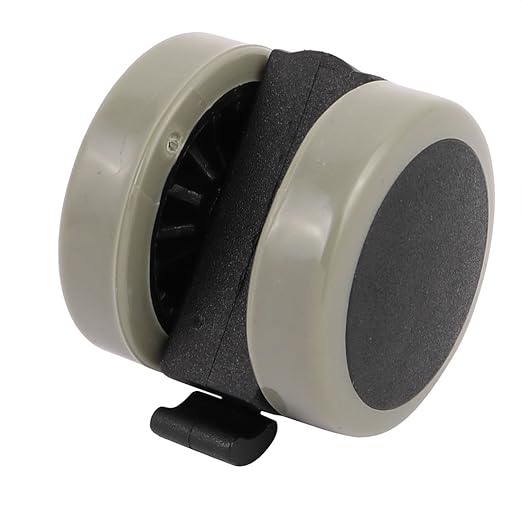 uxcell 2-inch Twin PU Wheel M8 Threaded Stem Connector Brake Swivel Caster 4pcs