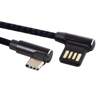 JSER USB-C 3.1 Type-C Male to Left Angled 90 Degree USB 2.0 Data Cable 15cm Dual Angled Type (Type-C)