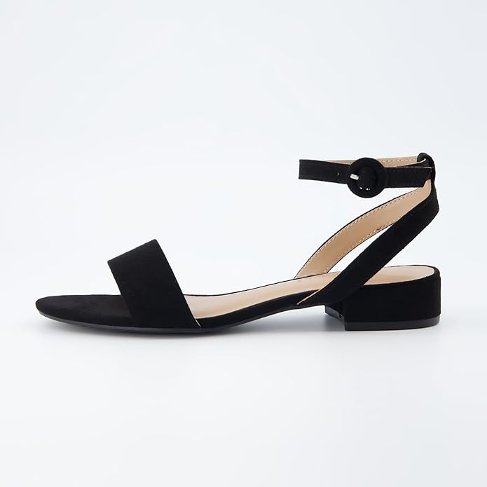 CUSHIONAIRE Women's Nila one band low block heel sandal +Wide Widths Available