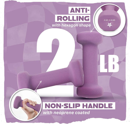 Yes4All Neoprene Coated Dumbbells, Set of 2
