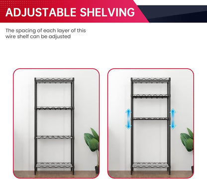 5-Tier Adjustable Shelf 14Dx36Wx72H 1250 LBS Capacity,Black