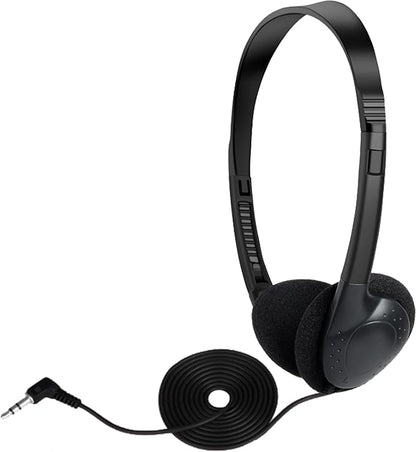 Wholesale On-Ear Headphones - Inexpensive Stereo Headphones for Students, Classroom, Library - (Foam Earpad 1 Pair)