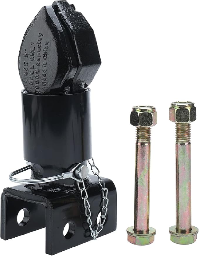 YaeMarine 2" Dia Ball 7000LBS Adjustable Channel-Mount Trailer Coupler with Bolts and Nuts