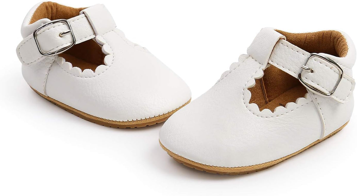 Baby Boys Girls High Top Ankle PU Leather Sneakers Soft Rubber Sole Infant Moccasins Newborn Oxford Loafers Anti-Slip Toddler Wedding Uniform Dress Shoes