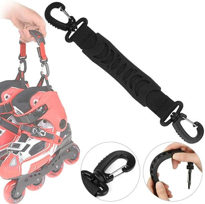 1PCS Roller Skate Double Hook Buckle Bag Accessory Carrying Handle Double Hook Quick Release Handle For Inline Skate Hook Accessory Roller Skates Ski Boots Hook Buckle - Black