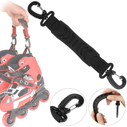 1PCS Roller Skate Double Hook Buckle Bag Accessory Carrying Handle Double Hook Quick Release Handle For Inline Skate Hook Accessory Roller Skates Ski Boots Hook Buckle - Black