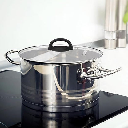 Tempered Glass Pan Lid, 8" Pot Lid with Heat Resistant Handle, Pan Cover for Frying Pan, Skillet, Cast Iron, Wok, Universal Cookware