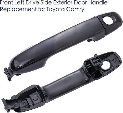 Exterior Door Handle Front Driver Side Compatible with Toyota Camry 2012-2017,Black - Without Smart Entry System