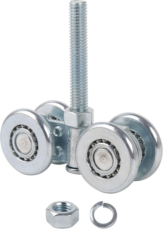 Mxfans Steel Sliding Track Roller Hanging Barn Door Rail Trolley Wheel H3-3 Replaces Stainless Steel Kit