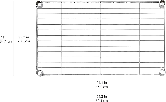Basics 5-Shelf Multipurpose Adjustable Steel Garage Shelving Unit, Storage Rack for Kitchen, 200 lbs Per Shelf, Easy Assembly, 13.4"D x 23.2"W x 60"H, Black