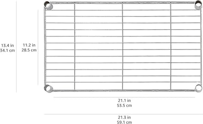 Basics 5-Shelf Multipurpose Adjustable Steel Garage Shelving Unit, Storage Rack for Kitchen, 200 lbs Per Shelf, Easy Assembly, 13.4"D x 23.2"W x 60"H, Black