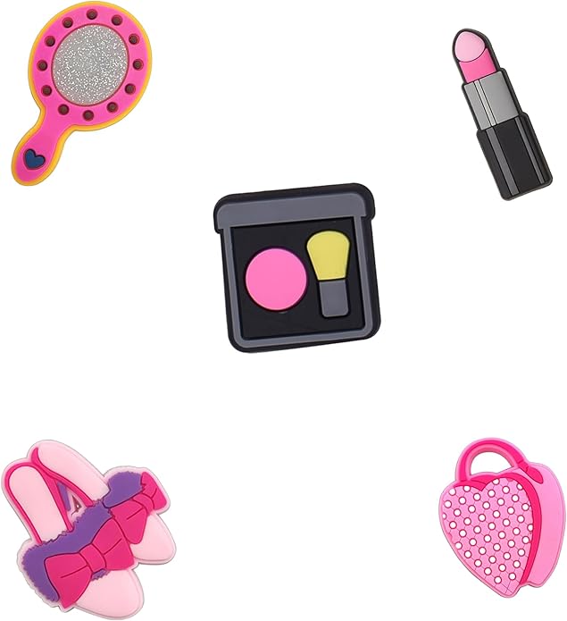 25 Pcs Shoe Charms, Cute Shoe Accessories Charms for Teens Kids Adults, Aesthetic Shoe Decoration Charms for Clog Slides Sandals, Pink Party Favors