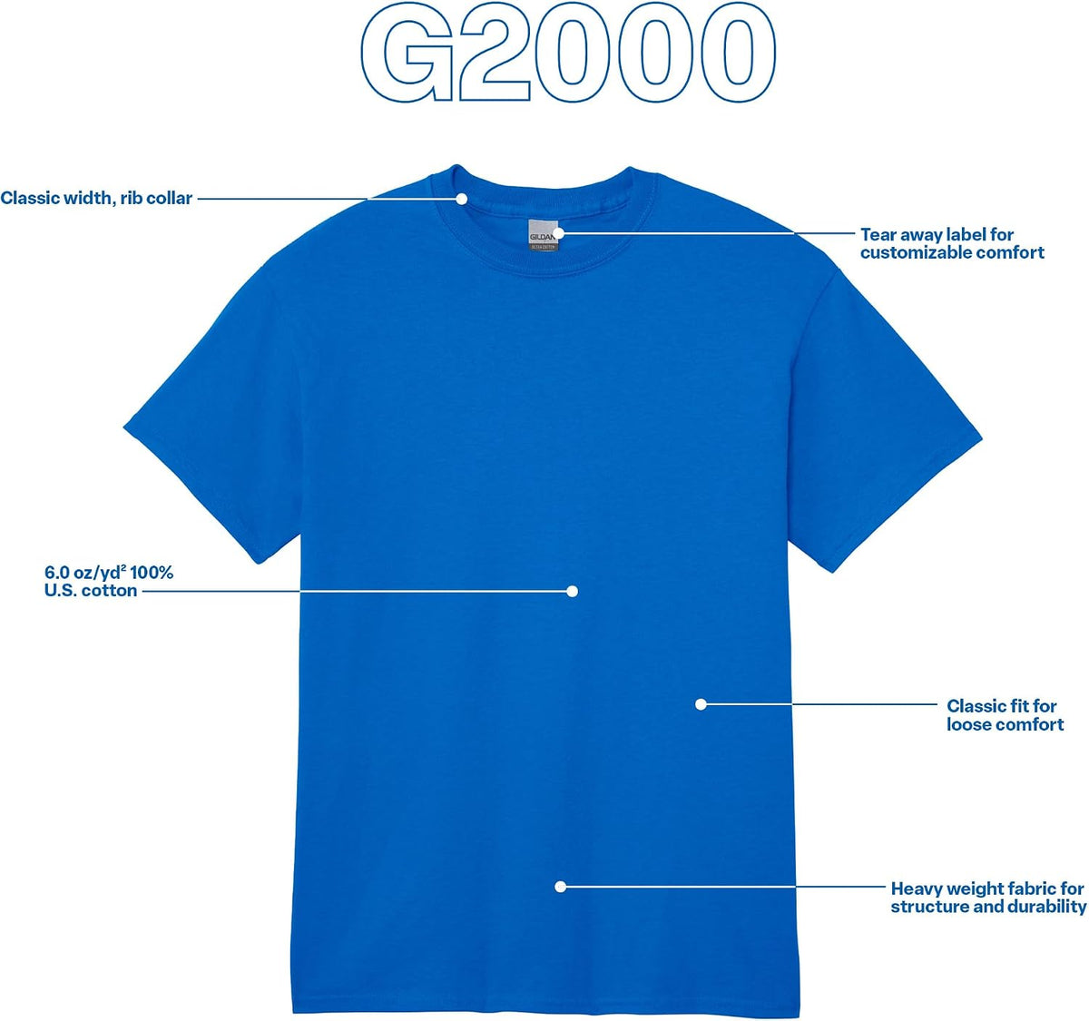 Adult Ultra Cotton T-Shirt, Style G2000, Multipack