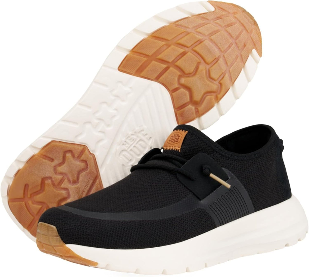 HEYDUDE Men's Sirocco Neutrals Slip On Sneaker | Breathable Knit Upper | Textile Upper, Cushioned Heel Collar, Removable Foam Insole, Flexible Outsole, Easy On System