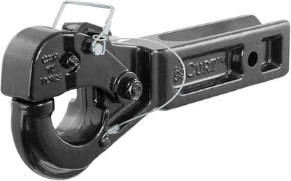 CURT 48010 Pintle Hook Hitch for 2-12-Inch Receiver, 20,000 lbs, Fits 2-12-In Lunette Ring