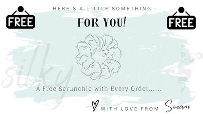 Luxury Silk Scrunchies for Women and Girls, Hair Ties, Hair Band, Ponytail Holder, Set of 4, Combo-14