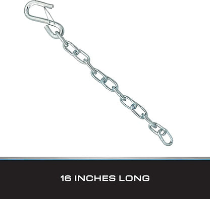 Tie Down Trailer Safety Chains with Hooks - Boat Safety Kit - 15" Towing Chain
