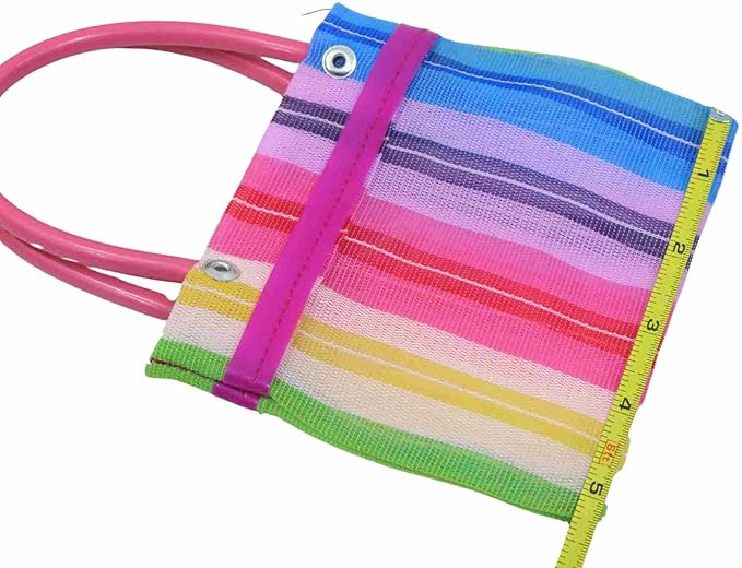 Leos Imports 5 Pack Mini Mexican Mercado Tote Bags ('5x8')