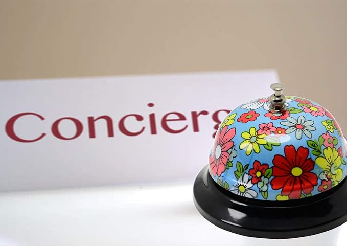 Call Bell Desk Service Bell Ding Bell for Restaurant Hotel Room Kitchen Party Office Receptionist Elderly Teachers Chef Large Cute Bell,3.3 inch