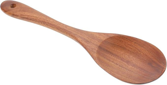 Wooden Salad Serving Utensil Construction Round Edges for Family Friends