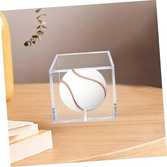 Baseball Display Case Box 2 Pack Acrylic Display Boxes Lucite Showcase for Baseballs