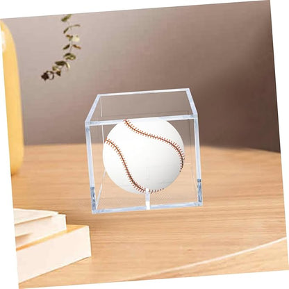 Baseball Display Case Box 2 Pack Acrylic Display Boxes Lucite Showcase for Baseballs