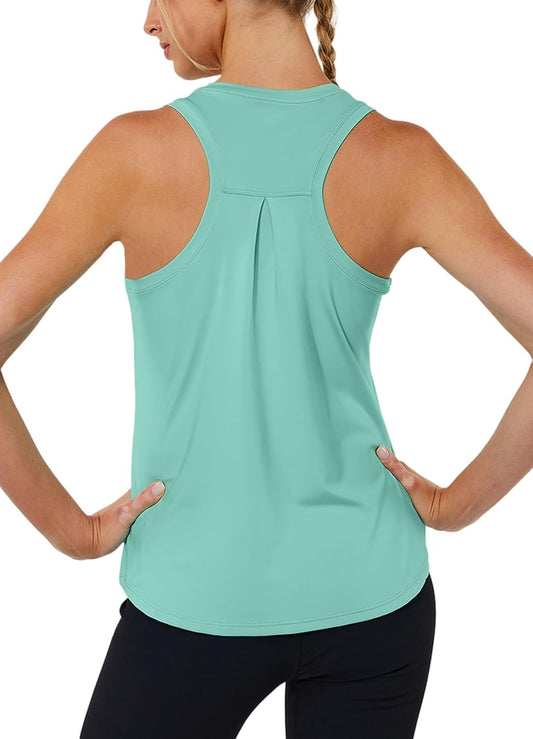 Workout Tank Tops for Women Racerback Tops Sleeveless Running Shirts Loose Fit Athletic Gym Quick Dry Exercise