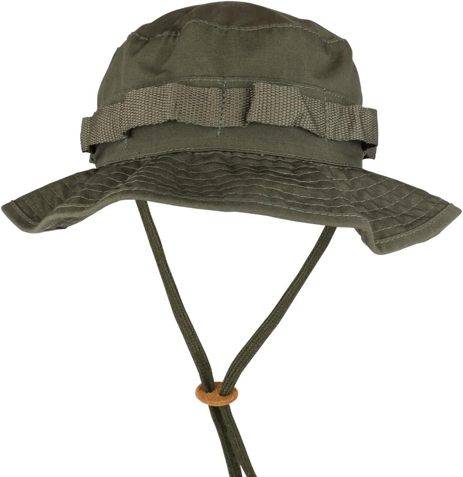 Armycrew Ripstop Tear Resistant Cotton Jungle Boonie Cap with Chin Strap Size 7 1/4