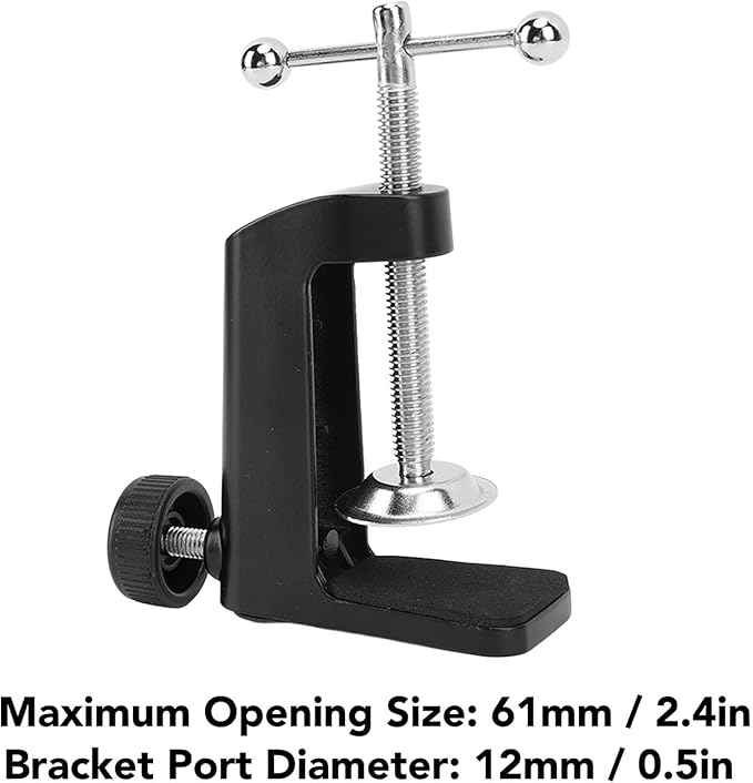 Desk C Clamp Desk Lamp Clamp Maximum Opening Size 2.4inch 61mm Replacement Desk Clamp C Clamp Base Stand