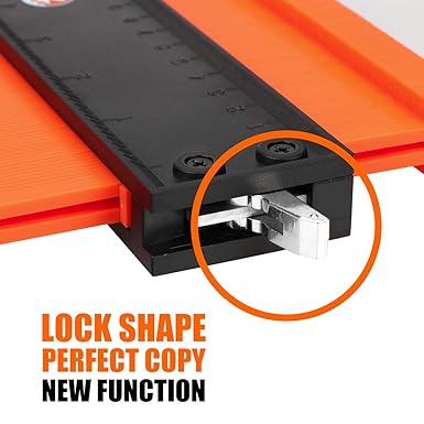 Saker Contour Gauge (10 Inch) Profile Tool-Adjustable Lock Gift for Men Women Dad Him Boyfriend Husband-Precisely Copy Irregular Shape Duplicator-Welding Floor Woodworking Tool Tracing