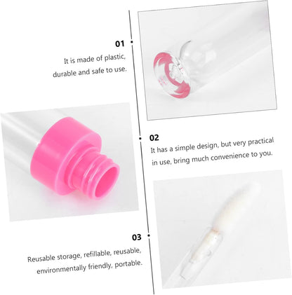 Beaupretty 8ml Empty Lip Gloss Tubes 4pcs Small DIY Cosmetic Containers for Women Plastic Bottles for Travel and Subpackaging