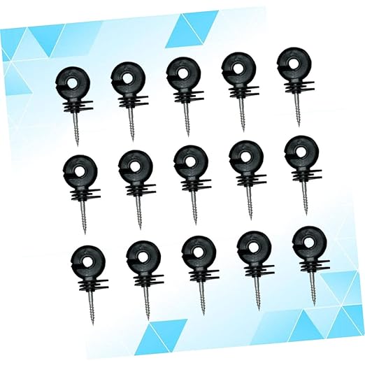 CHILDWEET Insulators for Electronic Fence 15pcs Post Insulators Material Fastening Wall Ring