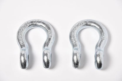 2 Pack Galvanized Blue, Rigging 58" Bow Shackles D Ring Rugged 13 Ton 28,600 Lbs Breaking Strength, WLL 3.25 Ton 7000 lbs w 34'' Pin Clevis Screw Heavy Duty for Auto SUV Anchor ATV UTV Recovery