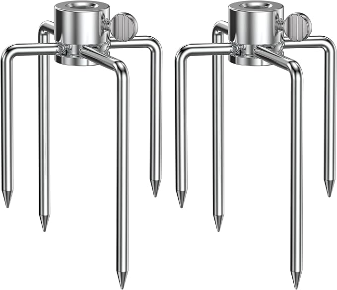 Onlyfire 6004 Grill Rotisserie Meat Forks(1-Pair)- Fits 516 Inch Square Spit Rods