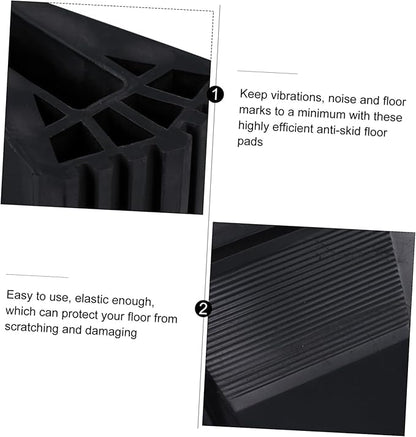 2pcs Floor Mat Foot Pads Folding Ladder Ladders Stepper Shoe Feet Non Bumper Construction Furniture Legs Office Chair Mat for Hard Floor Ladder Pads Ladder Rest Mats Black Rubber WATIIFUFU