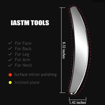 BYYDDIY 3 in 1 Stainless Steel Muscle Scraper Tools Set,Scraping Massage Tools for Physical Therapy,Derma Edge  GuaSha Massage Scraper Tool